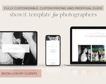 Showit Website Pricing Guide Template; Photographer Price List Template, Simple Showit Theme, Photographer Website, Pricing; Wordpress Theme
