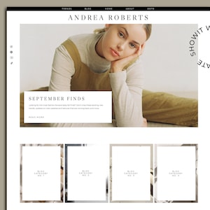 ShowIt Blogger Template, Fashion Blogger Website Template, Minimalist Website Theme