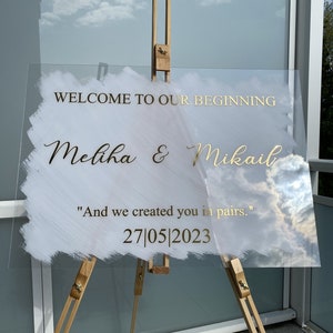 Welcome board | Reception board | Welcome sign | Board for every occasion | Welcome | Acrylic sign | Wedding sign in all languages