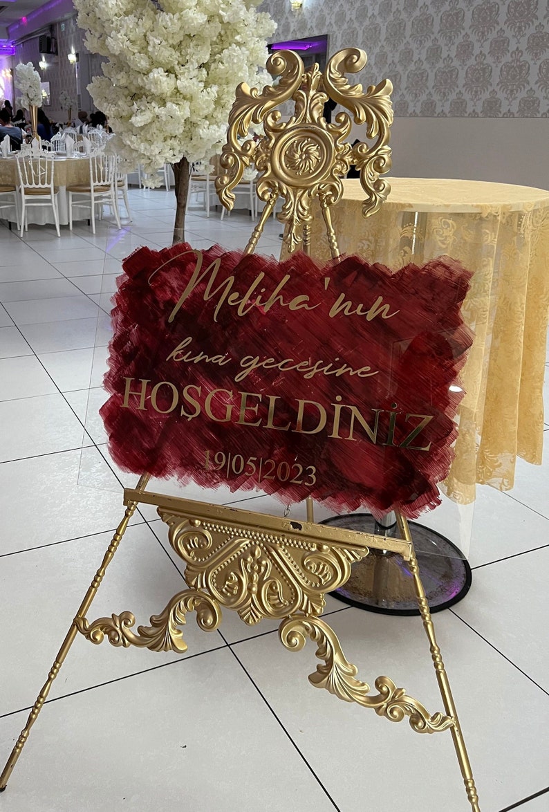 Willkommenstafel Empfangstafel Willkommensschild Tafel für jeden Anlass Welcome Acrylschild Hochzeitsschild in allen Sprachen Bild 5