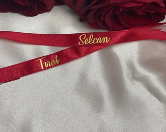 Ringband personalisiert mit Klett verschiedene Farben | Söz Nisan Hochzeit Verlobung