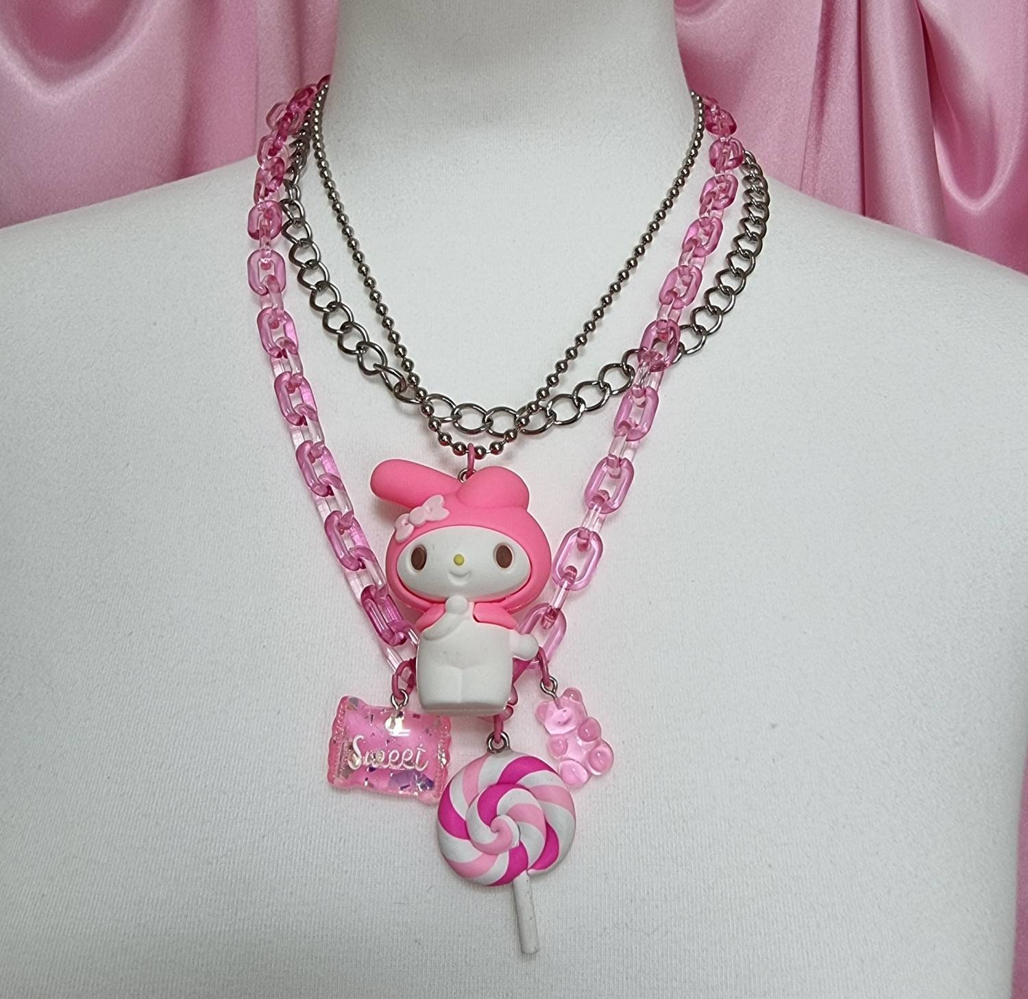 Cute kawaii hello kitty necklace toy doll necklace | Etsy
