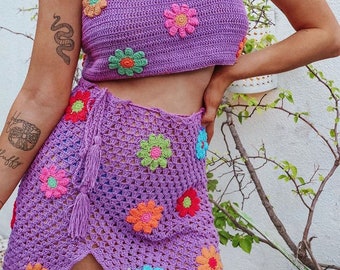 knitted cotton beach bikini set skirts beach skirts summer bustier