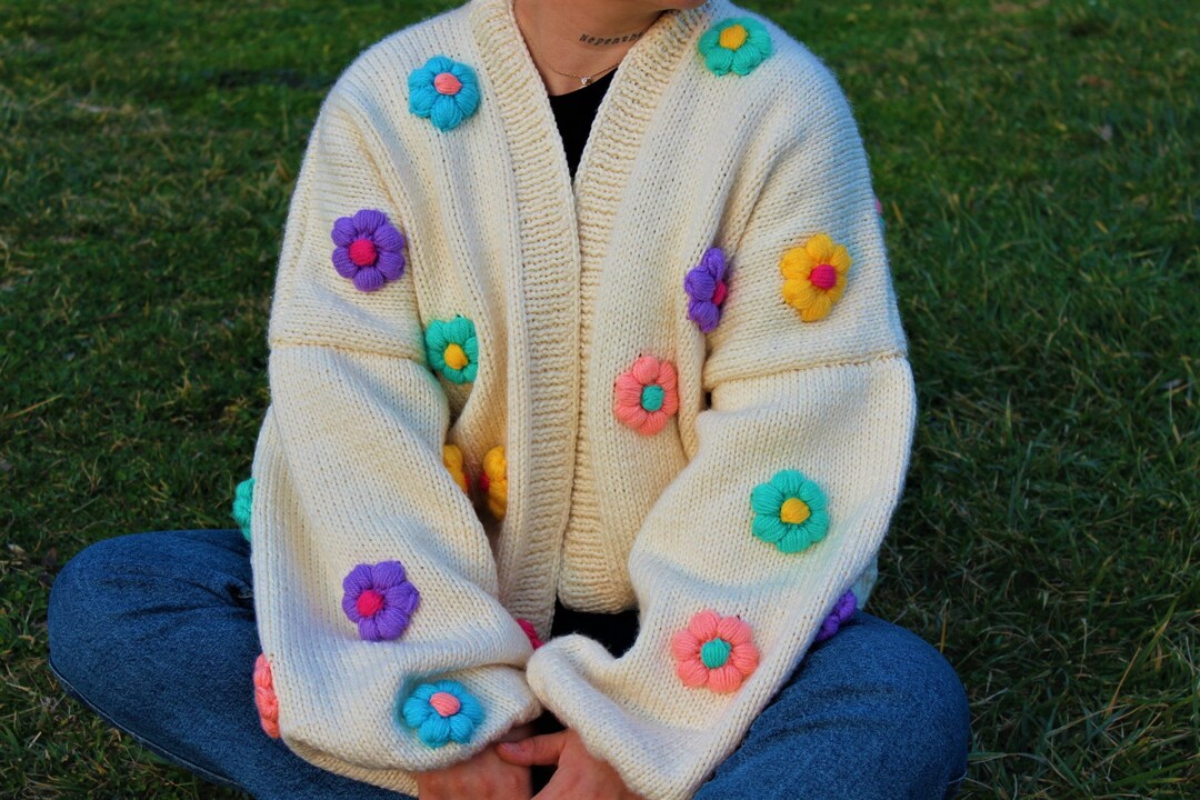 ❤︎ いいな ❤︎vintage flower knit cardigan❤︎ ❤︎ いいな様専用 ❤︎vintage flower knit cardigan