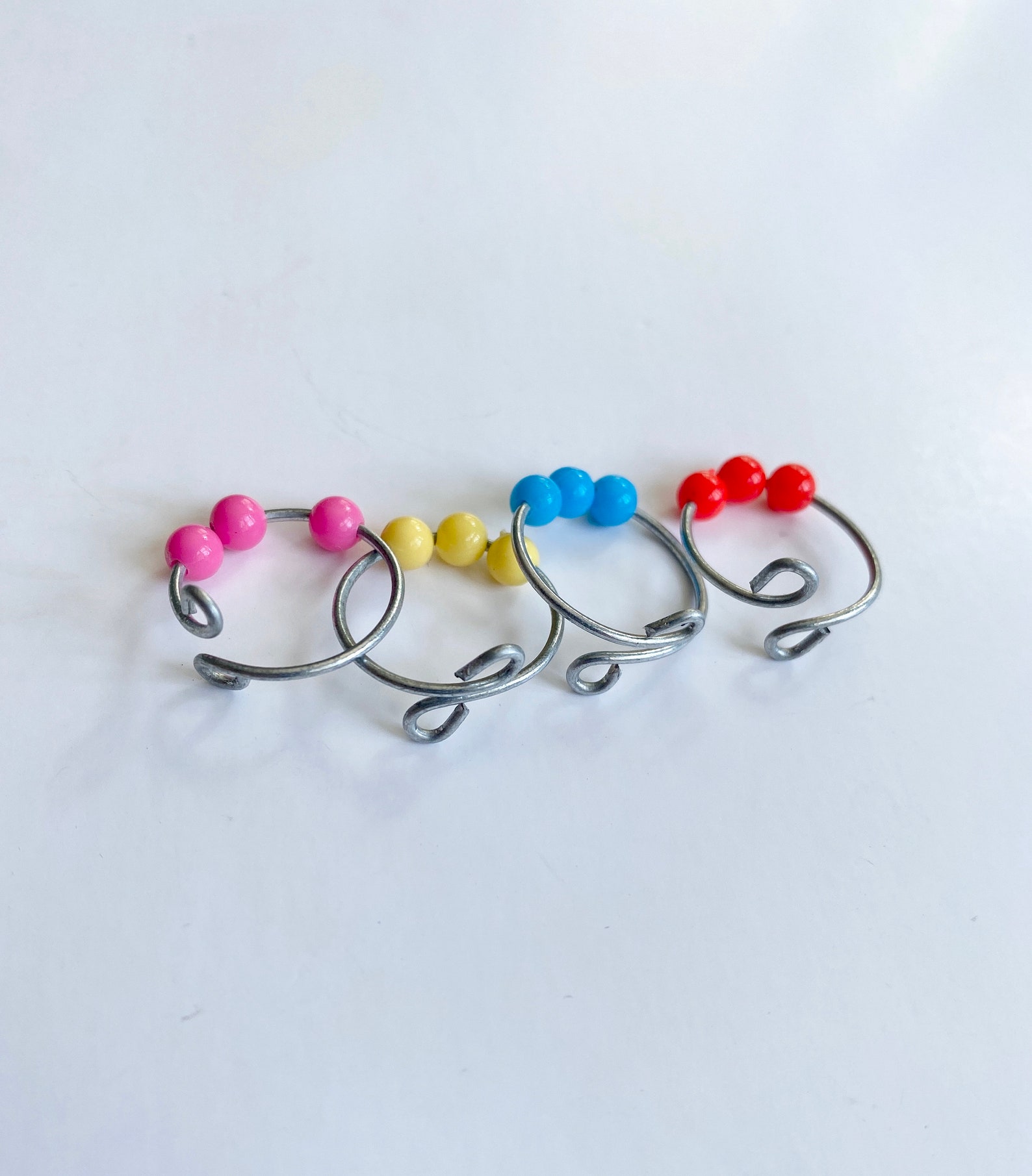 Set of 4 colourful anxiety rings anxiety ring dainty Etsy