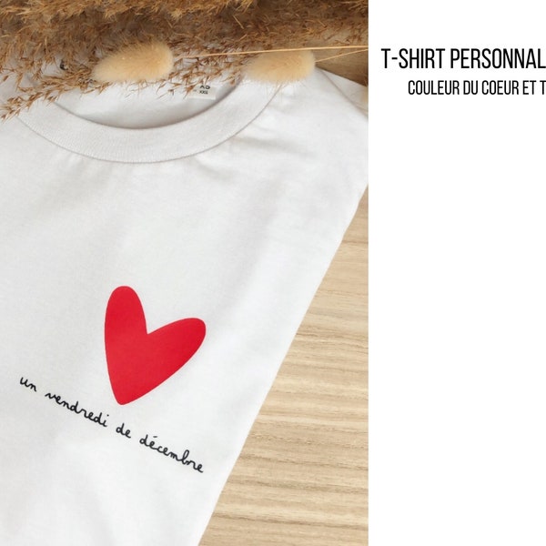 T-shirt femme personnalisable | teeshirt matchy matchy | cadeau Fête des Mères personnalisable | Cadeau naissance / cadeau mariage