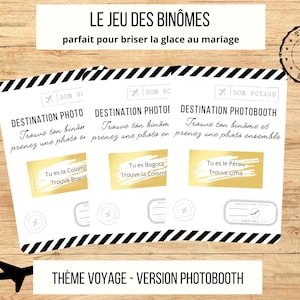 Bruiloft met reisthema, kraslotenspel, fotohokjesspel, duospel, bruiloftentertainment