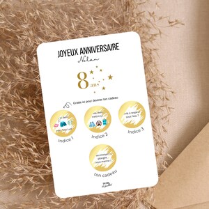 Scratch off birthday card | Customizable card | gift voucher | personalized birthday | good for | pretty gift card | announcement idea image 6
