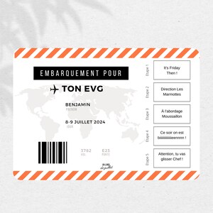 Carte à gratter pour EVG, programme EVG, carte personnalisable, futur marié, cadeau enterrement de vie de garçon, animation evg image 3