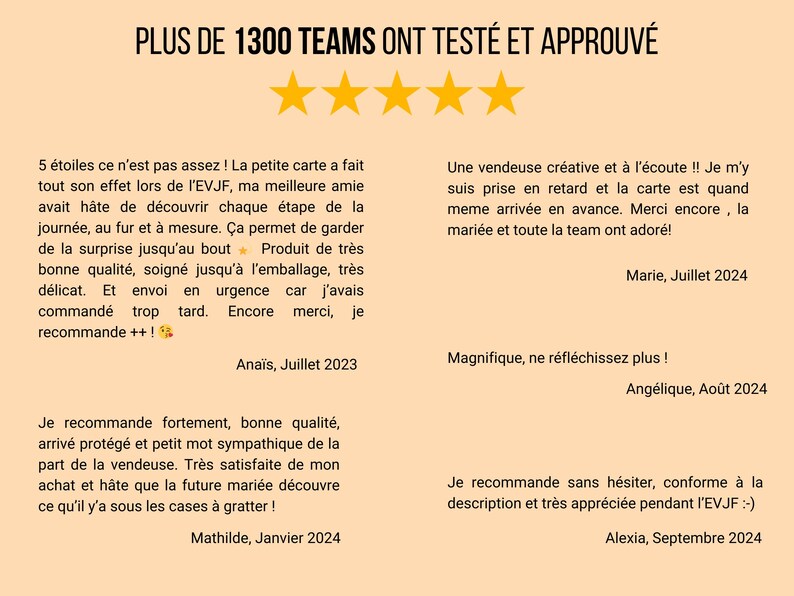 Carte à gratter pour EVJF, programme EVJF, carte personnalisable, future mariée, enterrement de vie de jeune fille, animation evjf image 5