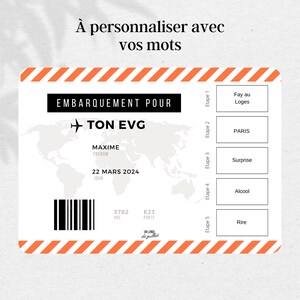 Carte à gratter pour EVG, programme EVG, carte personnalisable, futur marié, cadeau enterrement de vie de garçon, animation evg image 2