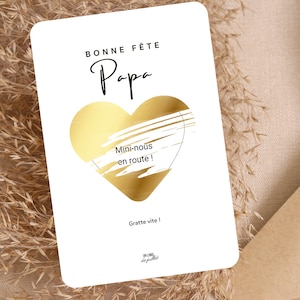 Fête des Pères, Carte à gratter personnalisable, Annonce grossesse, bon pour, bon cadeau, cadeau pour papa, cadeau homme personnalisé
