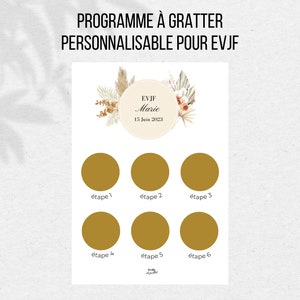 Pianificazione EVJF sotto forma di gratta e vinci, programma EVJF personalizzabile, futura sposa, addio al nubilato, intrattenimento EVJF
