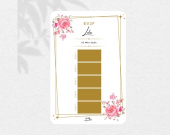 2 Giochi EVJF Gratta E Vinci Personalizzabili - Kit Di Sfide Per Addio Al Nubilato - Regalo Futura Sposa - 6