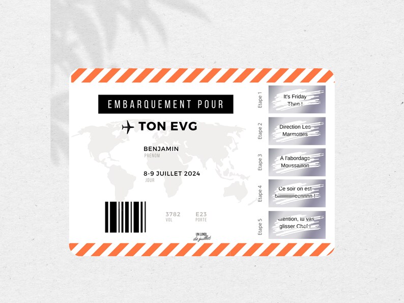 Carte à gratter pour EVG, programme EVG, carte personnalisable, futur marié, cadeau enterrement de vie de garçon, animation evg image 5