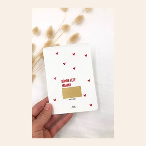 Carte à gratter Fête des Mères personnalisable, Cadeau surprise maman, annonce grossesse, bon pour, demande mariage, Bonne Fête Maman image 6