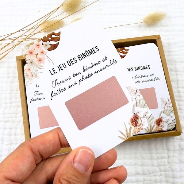 Paarspiel für eine Boho-Chic-Hochzeit, Zuordnungsspiel für Hochzeitsunterhaltung, Promi-Duo-Spiel, Foto-Challenge für die Hochzeit