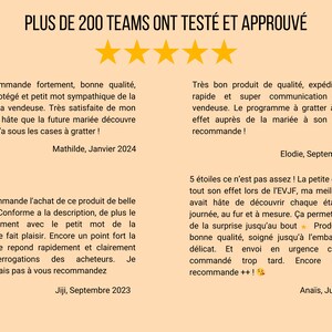 Carte à gratter EVJF personnalisée – Programme EVJF – Itinéraire enterrement de vie de jeune fille – Animation fun pour future mariée image 7