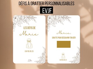 Kit EVJF Personalizzabile Con 15 Gratta E Vinci E Sfide Per La Futura Sposa – Giochi Divertenti Per Addio Al Nubilato, Regalo Originale Per La Sposa