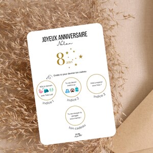Scratch off birthday card | Customizable card | gift voucher | personalized birthday | good for | pretty gift card | announcement idea image 5