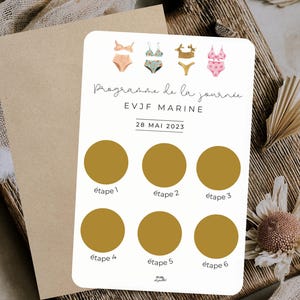 Personalized scratch-off card for a summer-themed bachelorette party, bachelorette gift, bachelorette party activity, bride-to-be