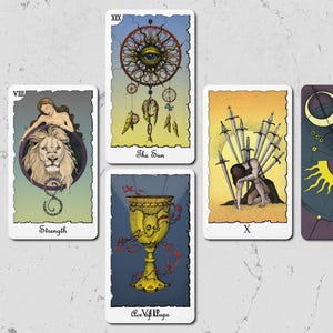 Classic Tarot Deck with Digital Guidebook & Tarot Bag, Tarot Deck for Beginners