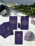 DARK PURPLE GOLD Tarot Deck 78 Cards, Mystical Universe, Tarot Deck with Digital Guidebook and Tarot Bag, Tarot Deck for Beginners