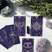 DARK PURPLE GOLD Tarot Deck 78 Cards, Mystical Universe, Tarot Deck with Guidebook and tarot deck bag, Tarot Deck for Beginners 