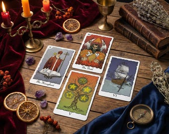Gekleurd CLASSIC tarotdeck met digitale gids en tarottas, tarotdeck voor beginners
