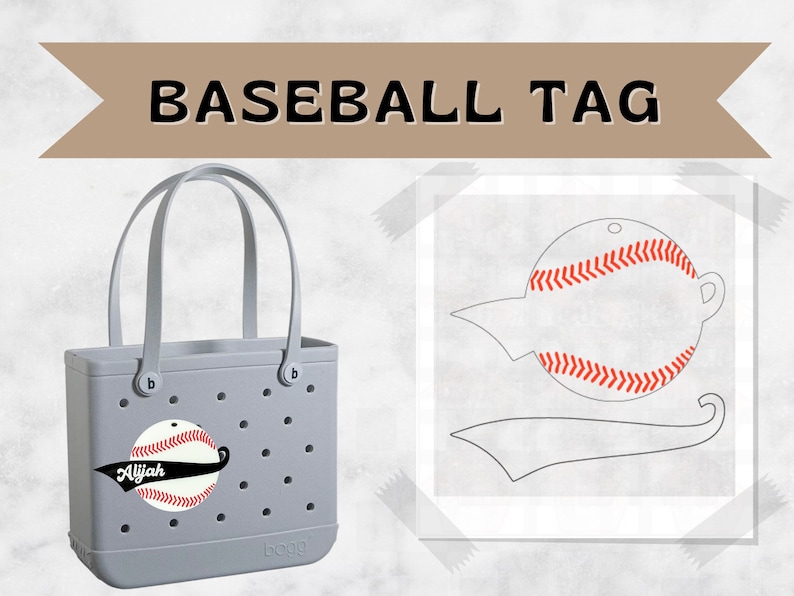Baseball Bag Tag Baseball Name SVG Baseball SVG Etsy