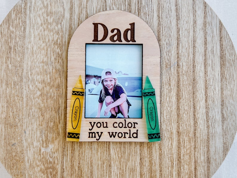 Father’s Day Coloring Frame SVG | Fridge Magnet Frame | Laser Ready ...