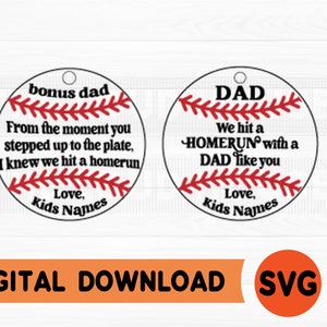 Vaderdag SVG || Vaderdag Cadeau || Bonus Dad SVG || Honkbal Vader || Honkbal SVG || Cadeau voor papa