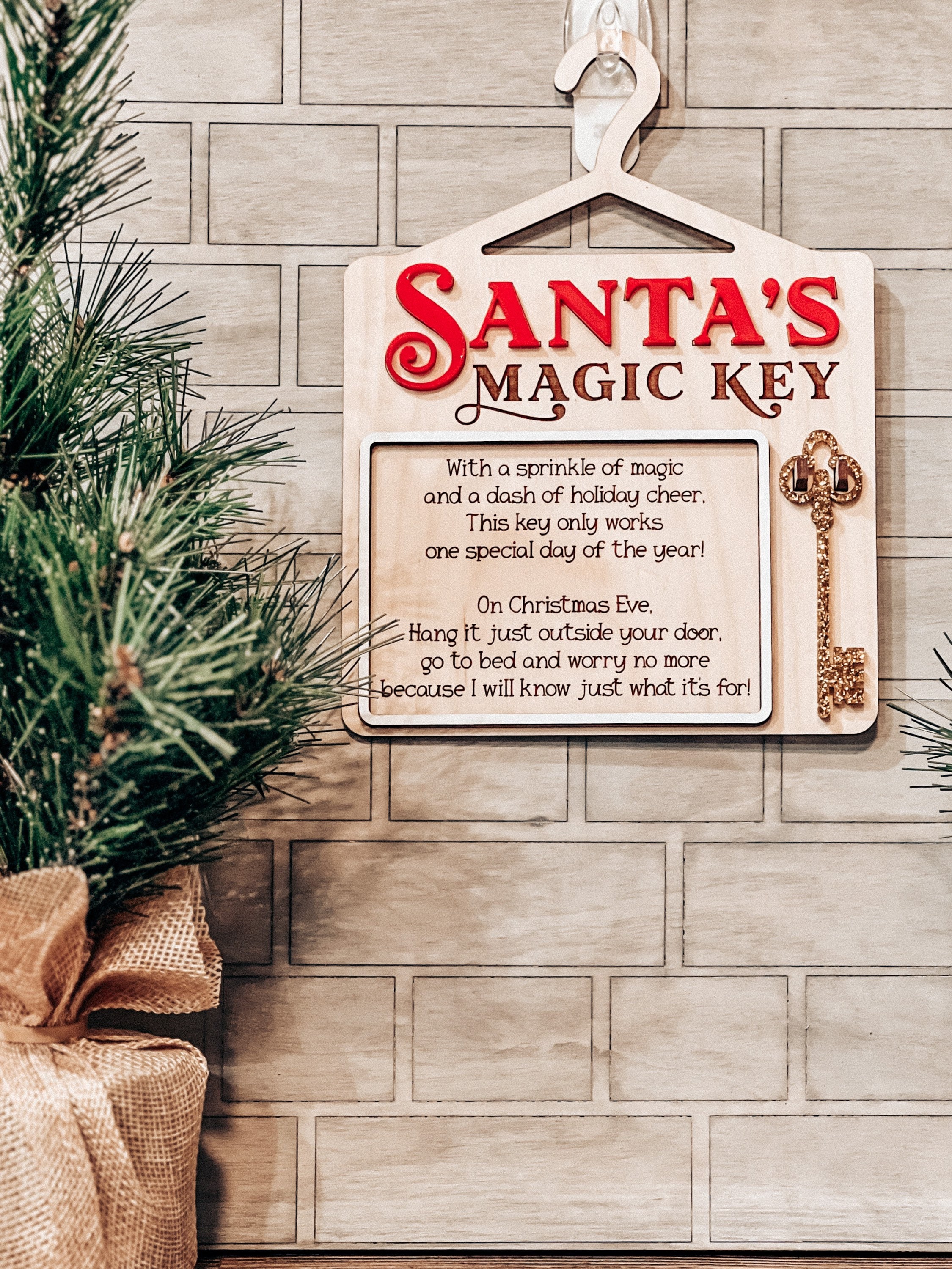 Heiheiup Santa's Key For House With No Chimney Ornament Santa Key