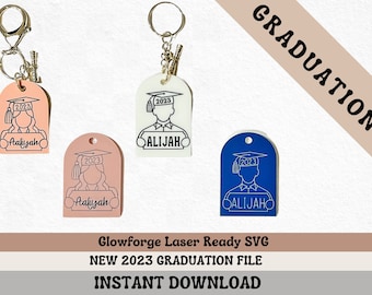 Class of 2024 Graduation SVG || Graduation Line Art || Glowforge SVG || Laser Ready || Graduation Girl Boy || Senior 2024