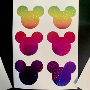 Mickey Head Vinyl Decals- 6 Pack/12 Pack