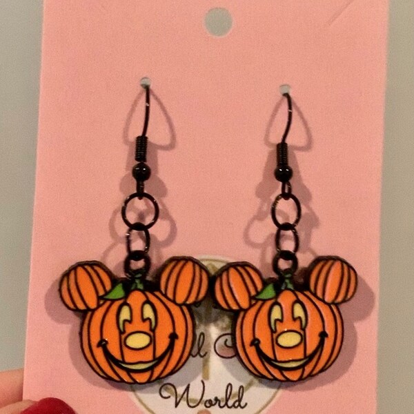 Mickey Pumpkin Inspired Earrings