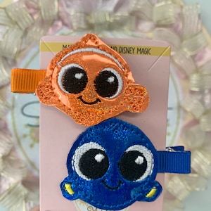 Nemo and Dory Hair Clips