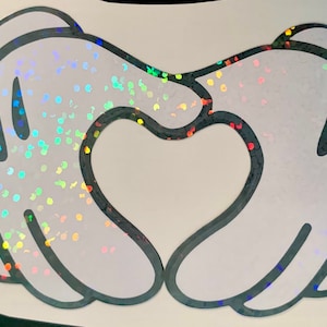 Mickey Heart Hands Vinyl Decal