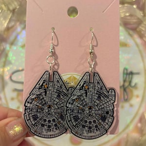 Millenium Falcon Inspired Earrings