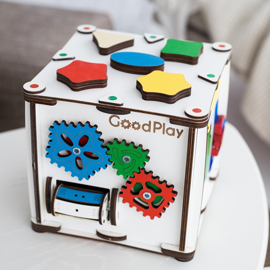 Montessori Busy Cube With LED Lights – Toddler Activity Box Toy ...