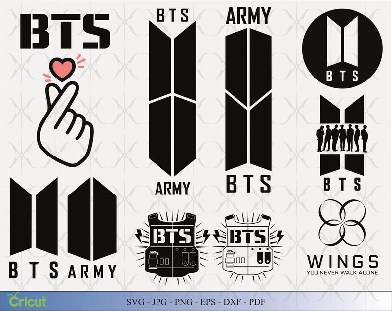 Bts K-POP Group İmage Set 12 Different BTS Group Theme Svg - Etsy