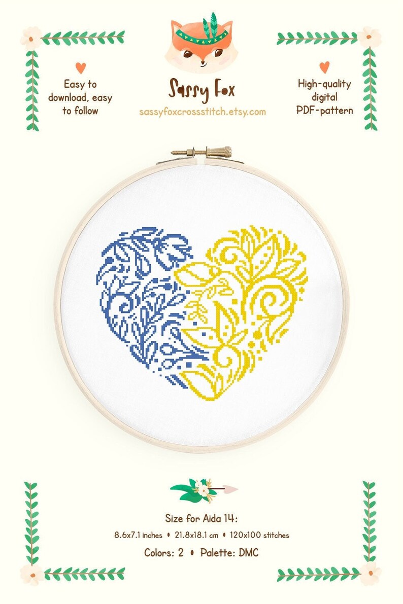 Ukraine cross stitch pattern