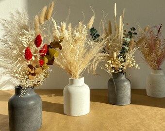 Vase mit Trockenblumen ~ Geschenkset