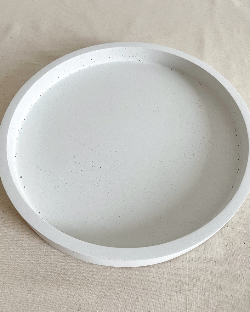 Dekoratives Tablett, Serviertablett weiß oder anthrazit ø 25 cm Bild 3