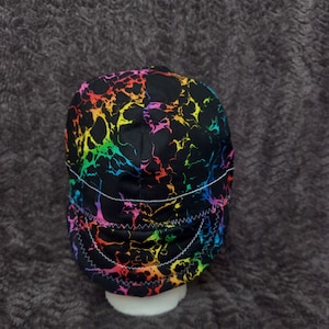 Schweißermütze, Elektriker, Schweißer, Elektriker, Helm, Schweißer, Helm oder Schutzhelm für Komfort, Schwarzer Regenbogen Druck ~ Reversible