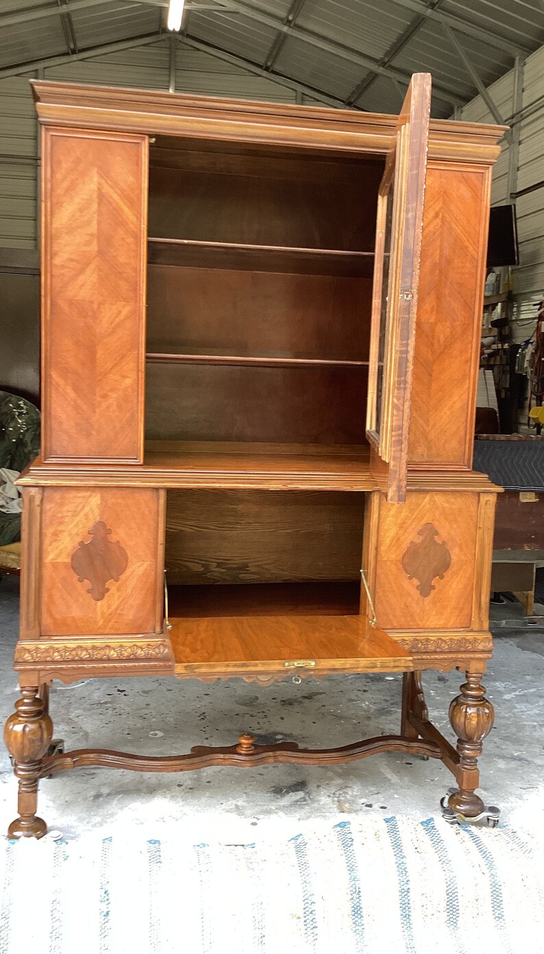Antique Jacobean Hutch China Farmhouse Dining Hutch/ Etsy
