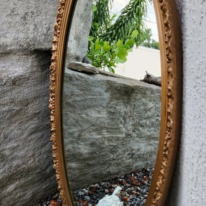Large Vintage Ornate Oval mirror/ Mirror/ salon Mirror/ wall mirror image 2