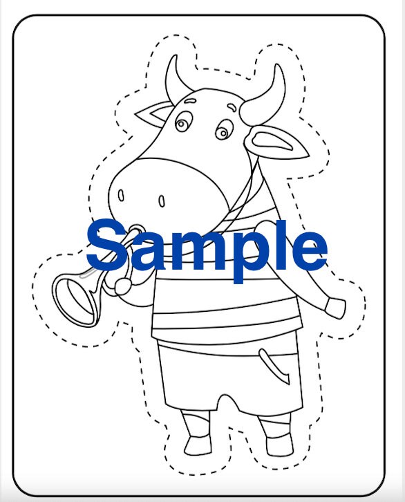 24 Cut & Color Animal Pages INSTANT DOWNLOAD | Etsy