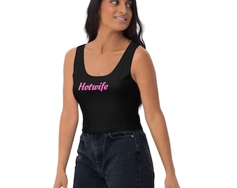 Hotwife Crop Tank | Cumslut Tank Top | Swingers QoS Clothing | Gift for Hotwife | Slutwife Top | Cuckold Partywear | Queen of Spade Tanktop