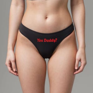 Yes Daddy Hotwife Thong | Wife Sharing Panty Wear | Hotwife Lingerie | Swinger Panty | Cuckold Fetish Lifestyle Gstring | Qos threesome pant